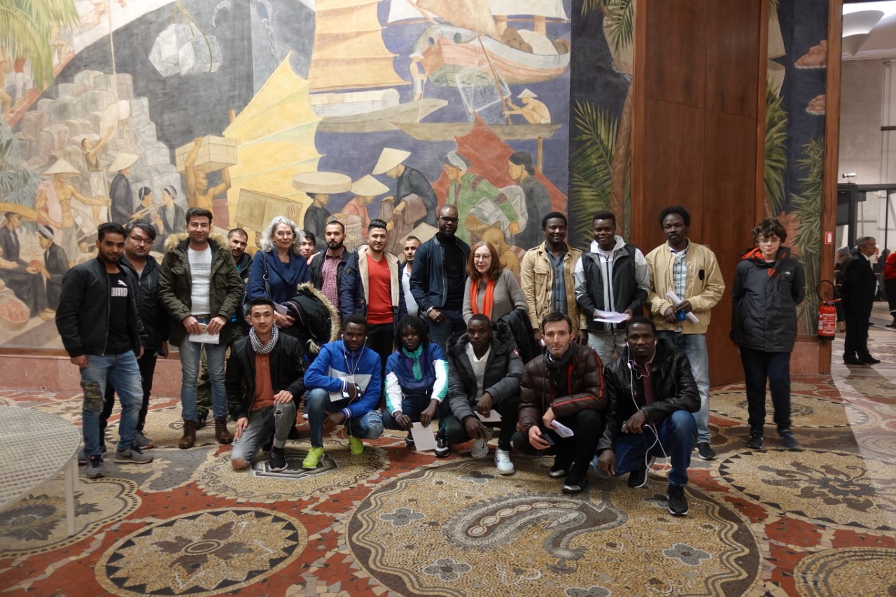 Novembre 2019 - groupes "réfugiés" - Avant le concert, musée National de l'histoire de l'immigration